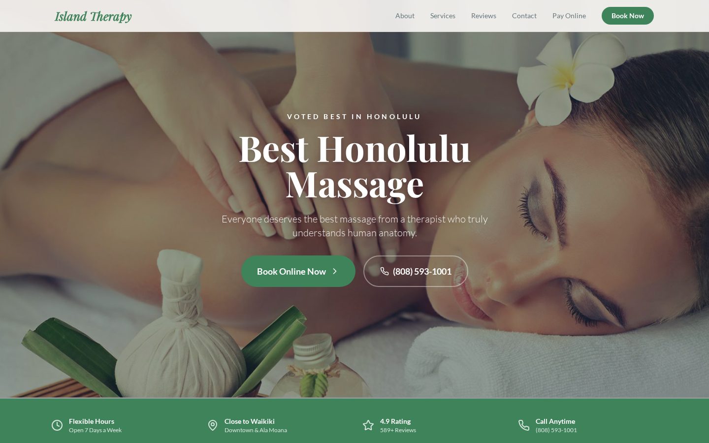 Island Therapy website screenshot
